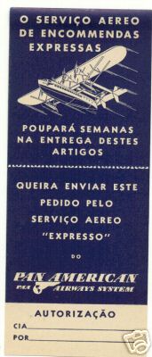 A 1930s Pan Am baggage label